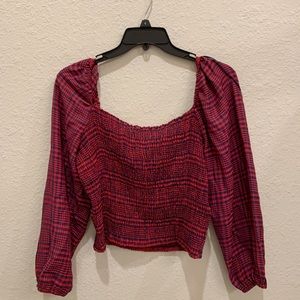 Abercrombie Plaid Blouse Top